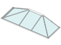 Aluminiumvordach - Modell Leipzig 2