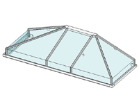 Aluminiumvordach - Modell Madrid 2