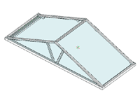 Aluminiumvordach - Modell Rom